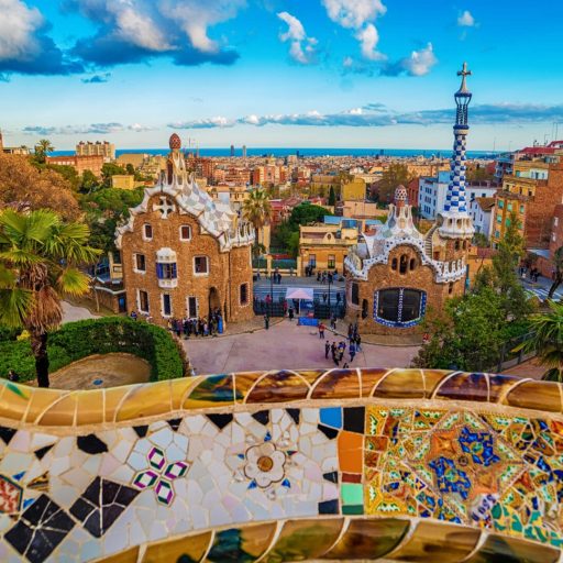 Barcelona,,Catalonia,,Spain:,The,Park,Guell,Of,Antoni,Gaudi,At